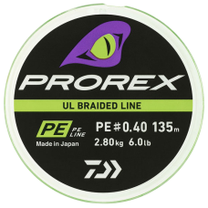Шнур Daiwa Prorex UL 135м 0.128мм #0.6 Chartreuse