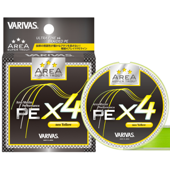 Шнур Varivas Super Trout Area PE X4 75м 0.074мм #0.2 Neo Yellow