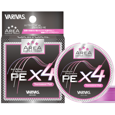 Шнур Varivas Super Trout Area PE X4 75м 0.074мм #0.2 Pink