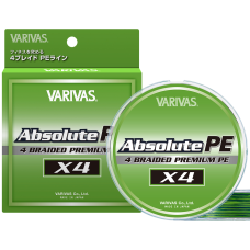 Шнур Varivas Absolute PE X4 150м 0.10мм #0.4 DM Green