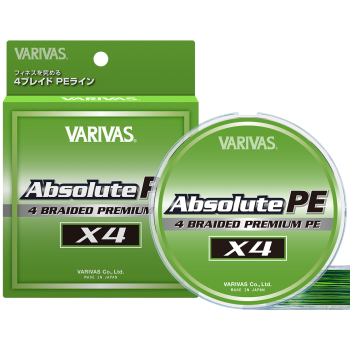 Шнур Varivas Absolute PE X4 150м 0.10мм #0.4 DM Green