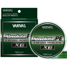 Шнур Varivas Absolute PE X8 150м 0.18мм #1.2 DM Green
