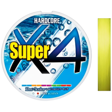 Шнур Duel Hardcore Super X4 150м 0.19мм #1.2 Hi-Vis Yellow