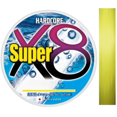 Шнур Duel Hardcore Super X8 150м 0.13мм #0.6 Hi-Vis Yellow