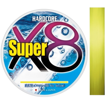 Шнур Duel Hardcore Super X8 200м 0.15мм #0.8 Hi-Vis Yellow