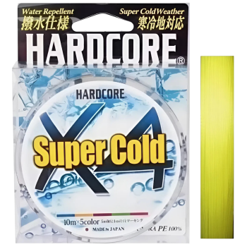 Шнур Duel Hardcore Super Cold X4 200м 0.15мм #0.8 Hi-Vis Yellow