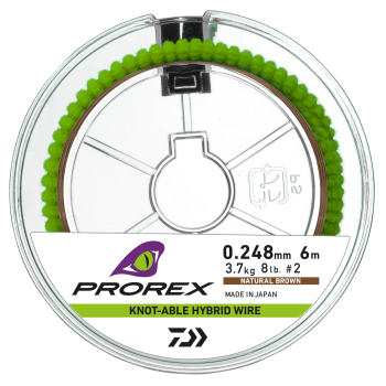 Повідцевий матеріал Daiwa Prorex Hybrid Knotable Wire 6м 0.30мм Natural Brown