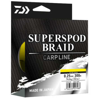 Шнур Daiwa Superspod 300м 0.25мм Hi-Vis Yellow