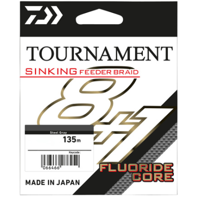 Шнур Daiwa Tournament Sinking Feeder 8+1 135м 0.14мм Steel Grey