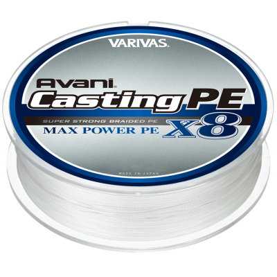 Шнур Varivas Avani Casting PE Max Power X8 200м 0.26мм #2.5 White