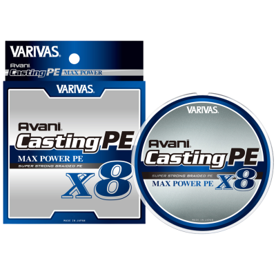 Шнур Varivas Avani Casting PE Max Power X8 200м 0.26мм #2.5 White