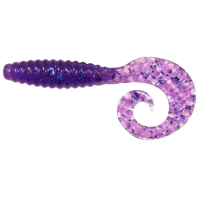 Силикон Bait Breath Curly Grub 2.5" #Ur211 Electric Blue Shad