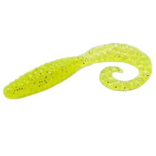 Силикон Bait Breath Curly Grub 2.5" #Ur27 Chartreuse/Silver