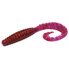 Силикон Bait Breath Curly Grub 2.5" #Ur29 Chameleon/Red seed