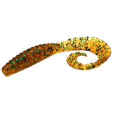 Силикон Bait Breath Curly Grub 3.5" #Ur24 Pumpkin/Green Seed