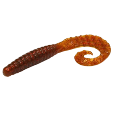 Силикон Bait Breath Curly Grub 3.5" #Ur23 Pumpkin/Red