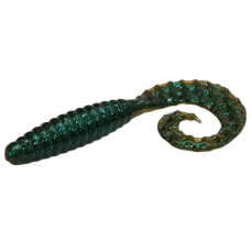 Силикон Bait Breath Curly Grub 4.5" #Ur28 Motoroil/Green
