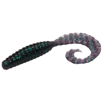 Силикон Bait Breath Curly Grub 4.5" #Ur26 Junebug/Green Seed