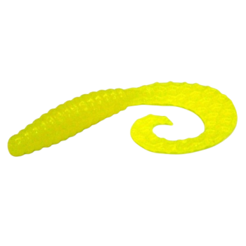 Силикон Bait Breath Curly Grub 4.5" #Ur21 Yellow