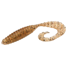 Силикон Bait Breath Curly Grub 4.5" #Ur25 Clear/Gold Orange Seed