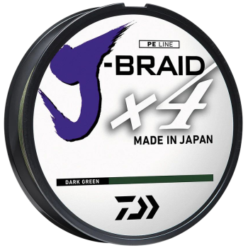 Шнур Daiwa J-Braid X4E 270м 0.19мм #2 Dark Green