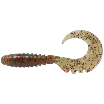 Силикон FishUp Fancy Grub 1" #045 Green Pumpkin/Red & Black