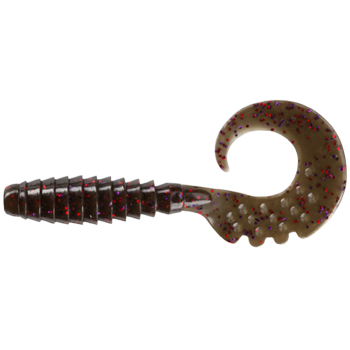 Силикон FishUp Fancy Grub 1" #050 Green Pumpkin Brown/Red&Purple