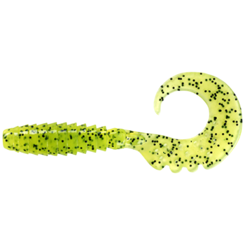 Силікон FishUp Fancy Grub 2" #055 Chartreuse/Black