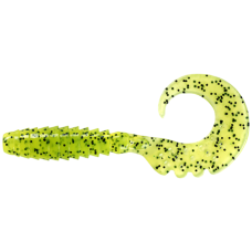 Силікон FishUp Fancy Grub 2.5" #055 Chartreuse/Black