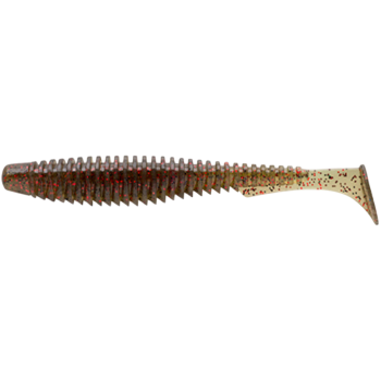 Силикон FishUp U-Shad 2.5" #045 Green Pumpkin/Red&Black