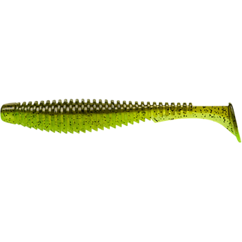 Силикон FishUp U-Shad 3.5" #204 Green Pumpkin/Chartreuse
