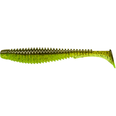 Силікон FishUp U-Shad 4" #204 Green Pumpkin/Chartreuse