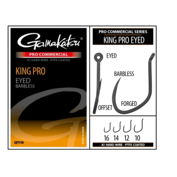 Крючок GAMAKATSU COARS PRO-C KING PRO EYED A1 PTFE BL № 12, 10шт