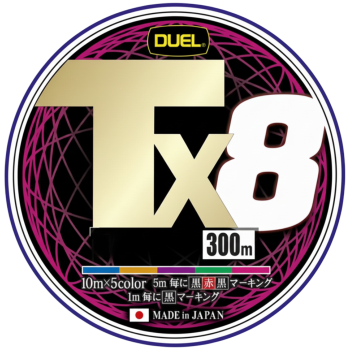 Шнур Duel Tx8 300м 0.38мм #5 5Colors