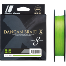 Шнур Major Craft Dangan X X8 150м 0.16мм #1.2 Light Green