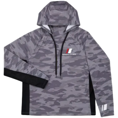 MajorCraft SUN PROTECTION HOODIE, DARK GREY, L SIZE