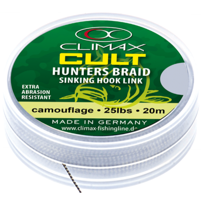 Поводковый материал Climax Hunter's Braid 0.25 mm 25lbs 12 kg camou 1000 m Поводковый материал карповый.