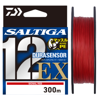 Шнур Daiwa UVF PE Saltiga Dura Sensor 12EX+Si3 300м 0.28мм #3 Signal Red