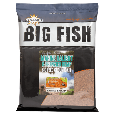 Прикормка Dynamite Baits Big Fish 1.8кг Marine Halibut & Frenzied Hempseed