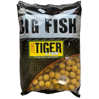 Бойлы Dynamite Baits Big Fish Sweet Tiger & Corn Boilies 20мм 1.8кг
