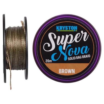 Поводковый материал Kryston Super Nova Solid Bag Supple Braid 20м 11.3кг Gravel Brown