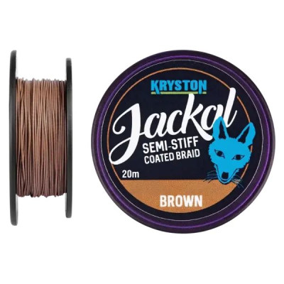 Повідцевий матеріал Kryston Jackal Semi-Stiff Coated Braid 20м 9кг Gravel Brown