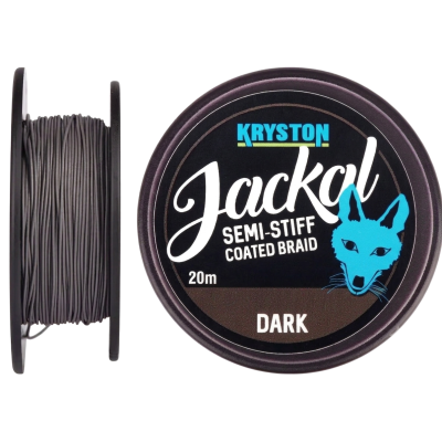 Повідцевий матеріал Kryston Jackal Semi-Stiff Coated Braid 20м 9кг Dark Silt