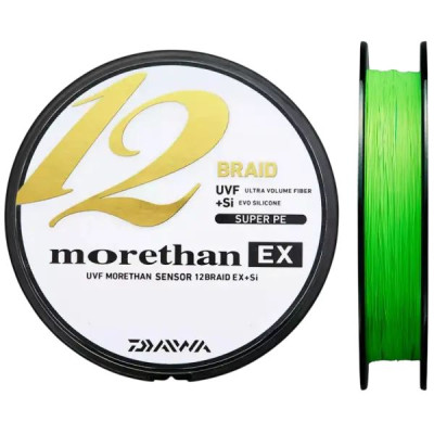Шнур Daiwa UVF Morethan Sensor 12Ex+Si 135м 0.16мм #1.5 Lime Green