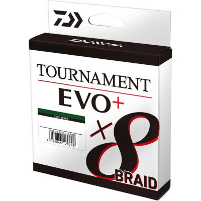 Шнур Daiwa Tournament X8 EVO+ 270м 0.18мм #1.2 Dark Green
