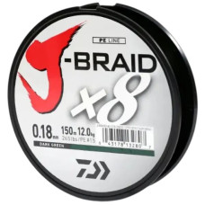 Шнур Daiwa J-Braid X8 150м 0.28мм #4 Dark Green