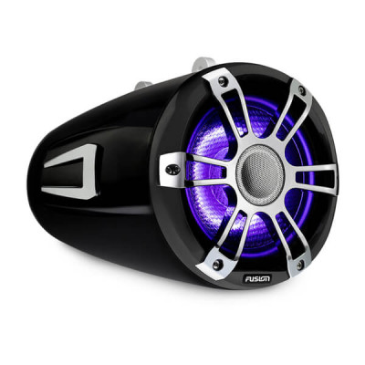 Морские колонки Fusion серии Signature 3 Wake Tower с CRGBW 6.5" Grey Chorme