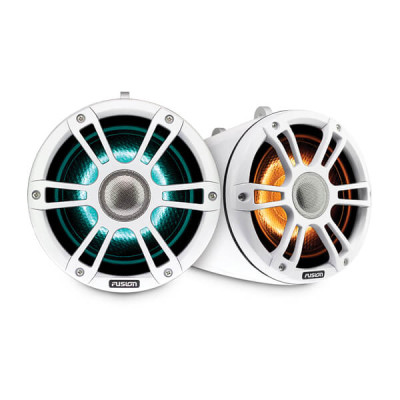Морские колонки Fusion серии Signature 3 Wake Tower с CRGBW 6.5" Grey Chorme