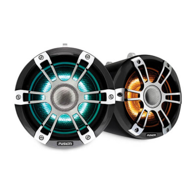 Морские колонки Fusion серии Signature 3 Wake Tower с CRGBW 7.7" Grey Chorme