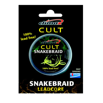 Ледкор без свинца Climax Snake Braid 30lb, weed, цена за 500 м